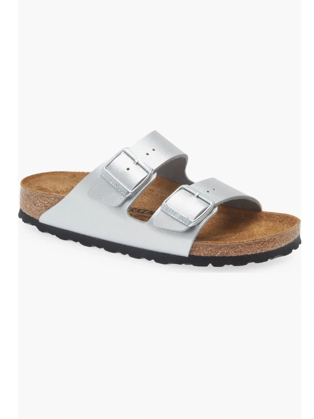 NIB Birkenstock Arizona Sandal, Silver, Women’s 7-7.5 / 38 EU B - Picture 1 of 6